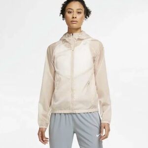 Nike Essentials Sheer Pink Transparent Packable Running Active Sz XL